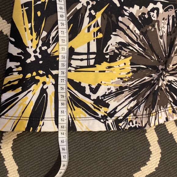 Prana size s dress strachy fabric yellow white black gray spots - Picture 3 of 8